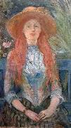 Berthe Morisot Jeune fille dans un parc oil painting